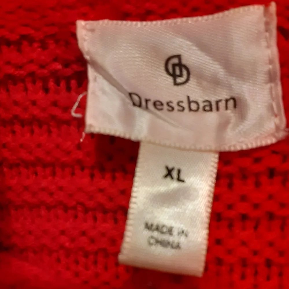 Dress Barn Red Knit Cowl Neck  Sweater